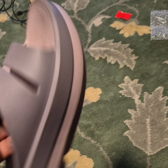 OOFOS Lavender and Gray Slide Sandals - Picture 6 of 10